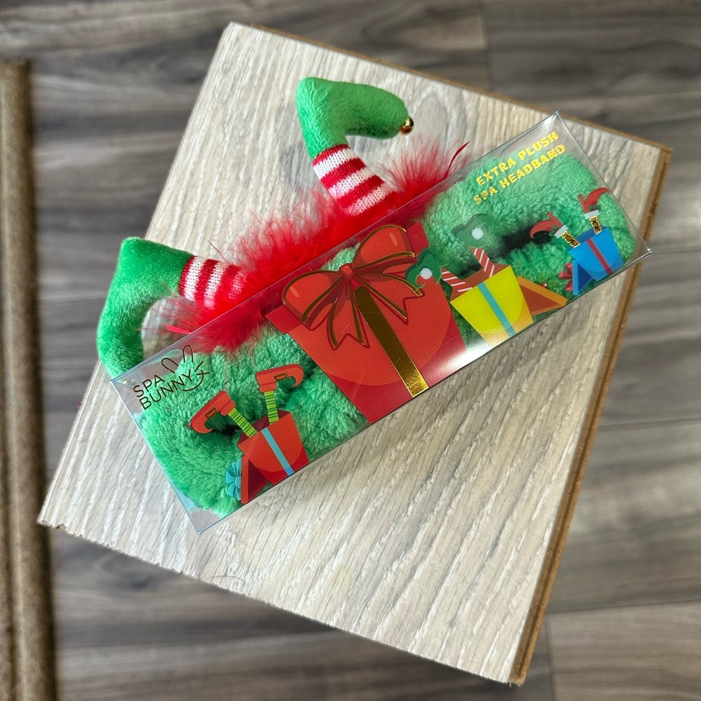 Spa Santa's Elf Christmas Headband Jing Red and Green